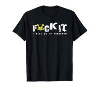 Funny FckIT Quote Distressed Skull Lazy Boomer Gift T-Shirt