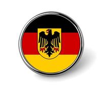 Funny Federal Republic Of Germany Flag Pins Badges Square/Circle/Heart-Shaped Brooch For Women And Men Lapel Pins Backpack Jacket Hat Bag Novelty Accessories Gifts
