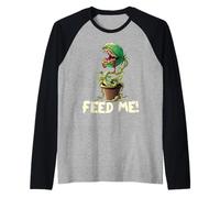 Funny Feed Me Always Hungry Venus Fly Trap Shirt Halloween Raglan Baseball Tee
