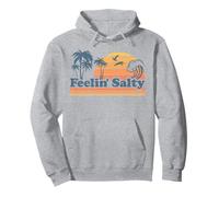 Funny Feelin Salty Beach Summer Vacation Vintage 70's Retro Pullover Hoodie