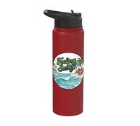 Funny Feeling Salty Axolotl Ocean Beach Vacation Salt Stainless Steel Insulated Water Bottle