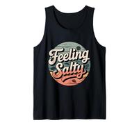 Funny Feeling Salty Retro Beach Vibes Vacation Salt Ocean Tank Top