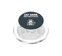 Funny Feline Humor Pet Kitten Cat Game Don’t Look at the Cat PopSockets PopGrip for MagSafe