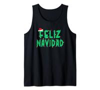 Funny Feliz Navidad Pajamas Santa Cactus Spanish Christmas Tank Top