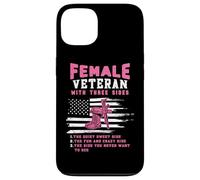 Funny Female Veteran Day Three Sides Patriotic US Flag Women Case for iPhone 13