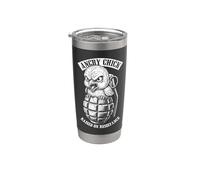 Funny Feminist Angry Chick Grenade Raised On Resistance Stainless Steel Insulated Tumbler