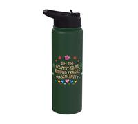 Funny Feminist Who is Too Clumsy to Fragile Masculinity Stainless Steel Insulated Water Bottle