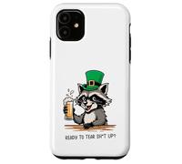 Funny Feral Raccoon Ready To Tear Sh1t Up St Patricks Case for iPhone 11