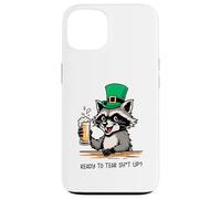 Funny Feral Raccoon Ready To Tear Sh1t Up St Patricks Case for iPhone 13