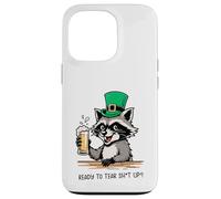 Funny Feral Raccoon Ready To Tear Sh1t Up St Patricks Case for iPhone 13 Pro