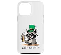 Funny Feral Raccoon Ready To Tear Sh1t Up St Patricks Case for iPhone 13 Pro Max