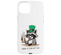 Funny Feral Raccoon Ready To Tear Sh1t Up St Patricks Case for iPhone 15 Plus