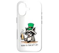 Funny Feral Raccoon Ready To Tear Sh1t Up St Patricks Case for iPhone 17