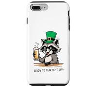Funny Feral Raccoon Ready To Tear Sh1t Up St Patricks Case for iPhone 7 Plus/8 Plus