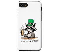 Funny Feral Raccoon Ready To Tear Sh1t Up St Patricks Case for iPhone SE (2020) / 7/8