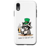 Funny Feral Raccoon Ready To Tear Sh1t Up St Patricks Case for iPhone XR