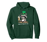 Funny Feral Raccoon Ready To Tear Sh1t Up St Patricks Pullover Hoodie