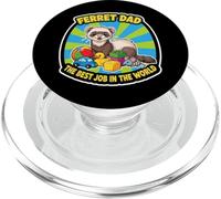 Funny Ferret Dad Best Job In The World Father's Day Parent PopSockets PopGrip for MagSafe