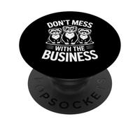 Funny Ferret Saying Dont Mess With The Business PopSockets Adhesive PopGrip
