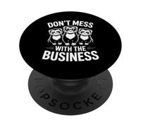 Funny Ferret Saying Dont Mess With The Business PopSockets Adhesive PopGrip