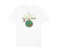 Funny Festive Bauble Costume T-Shirt, Men's Big and Tall, White, 5X Tall