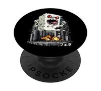 Funny Feta Cheese Kaiju Monster Japanese PopSockets Adhesive PopGrip