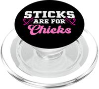 Funny Field Hockey Humor Sticks Are For Chicks Sport PopSockets PopGrip for MagSafe