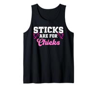 Funny Field Hockey Humor Sticks are for Chicks Sport Tank Top