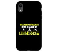 Funny Field Hockey Player Humor Weekend Forecast 100 Percent Case for iPhone XR