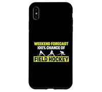 Funny Field Hockey Player Humor Weekend Forecast 100 Percent Case for iPhone XS Max