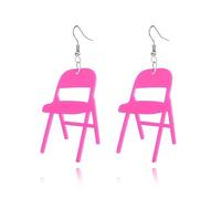 Funny Fight Acrylic Chair Earrings Unique Folding Chair Dangle Earrings for Women Lightweight Cute Weird Fun Chair Earrings Charm Jewelry, Acrylic, No Gemstone
