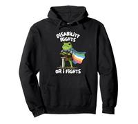 Funny Fight Until Disability Rights Medieval Frog Meme Pullover Hoodie