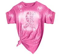 Funny Fighting Cancer T-Shirt Pink Ribbon Pink Shirt Cancer T Shirt Womens Tops Breast Golf T Shirts Shirts for Women Adult Half Sleeve Breast Gifts for Women Funny (W,XL)