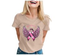 Funny Fighting Cancer T-Shirt,This is My Shirt T-Shirt Ribbon Breast Tops for Ladies Pink Tshirt Adults Now T Gifts Women Female UK Funny Support for My Mom for Family (Khaki,XXL)