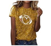 Funny Fighting Cancer T-Shirt Women Pink Ribbon T Shirt Pink Ribbon Breast Cancer Awareness Fighter Women T-Shirt Tops Survivor Tshirt Shirt Cropped Breast Care Gifts for (Yellow,S)