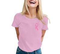 Funny Fighting Cancer T-Shirt Women Ribbon Shirt This is My Cancer Fighting Shirt T-Shirt Awareness Tee Tops Breast Golf T Shirts Pink Tshirt Womens Vneck Gifts for Women (Pink,L)