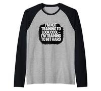 Funny Fighting Quotes Gym Fighter People I Train to Hit Hard Raglan Baseball Tee