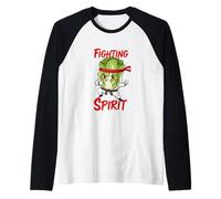 Funny Fighting Spirit Kimchi Karate Cabbage Raglan Baseball Tee