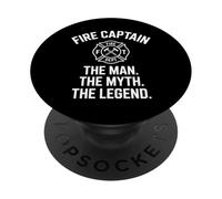 Funny Fire Captain The Man The Myth Legend Saying PopSockets Adhesive PopGrip