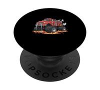 Funny Firefighter Drip Monster Truck Hot Fire Rescue Offroad PopSockets Adhesive PopGrip