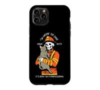 Funny Firefighter Skeleton I'm Here To Save Your Kitty Case for iPhone 11 Pro