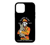 Funny Firefighter Skeleton I'm Here To Save Your Kitty Case for iPhone 12 mini