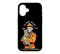 Funny Firefighter Skeleton I'm Here To Save Your Kitty Case for iPhone 16