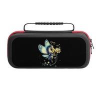 Funny Firefly Bugs Insects Carry Case for Switch Hard Shell Protective Cover Pouch Travel Carrying with Handle