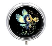 Funny Firefly Bugs Insects Pill Case Travel Medicine Organizer Box