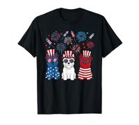 Funny Fireworks Cairn Terrier American USA Flag 4th of July T-Shirt