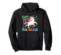 Funny First Day Of Ninth Grade Unicorn Back To School Kids Pullover Hoodie