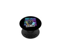 Funny First Grade Feral Raccoon Student Back to School Here PopSockets Adhesive PopGrip