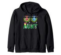 Funny First Xmas As An Aunt Tinsel Tits His And Hers Xmas Zip Hoodie