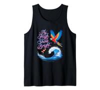 Funny Fish And Parrot Fly High And Shine Bright Fishing Tank Top